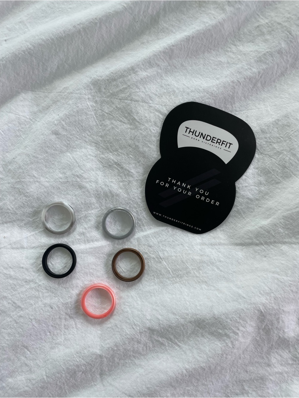 ThunderFit Silicone Ring Set - Pink, Gray, Brown